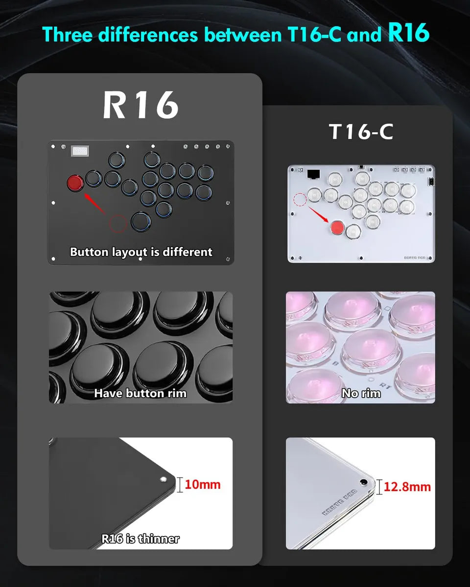 Arcade Stick Sehawei Haute42 R16 Con Todos Los Botones