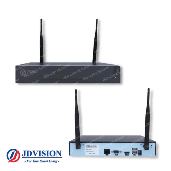 Kit de Seguridad WiFi NVR 8 Canales + 4 Cámaras Bullet 3MP JDVision | Vigilancia Inteligente Full HD+