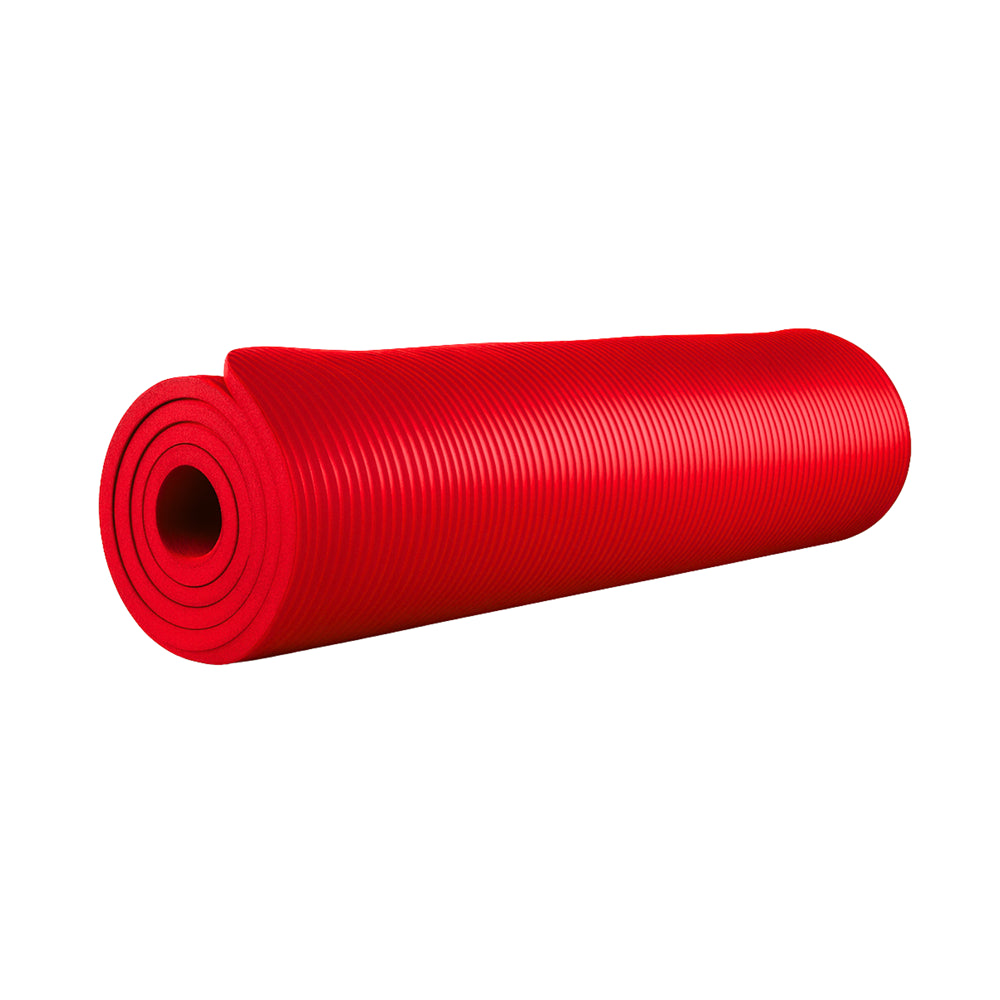Mat de Yoga 10 mm Extra Grueso | Antideslizante | 183 × 61 cm | Rojo