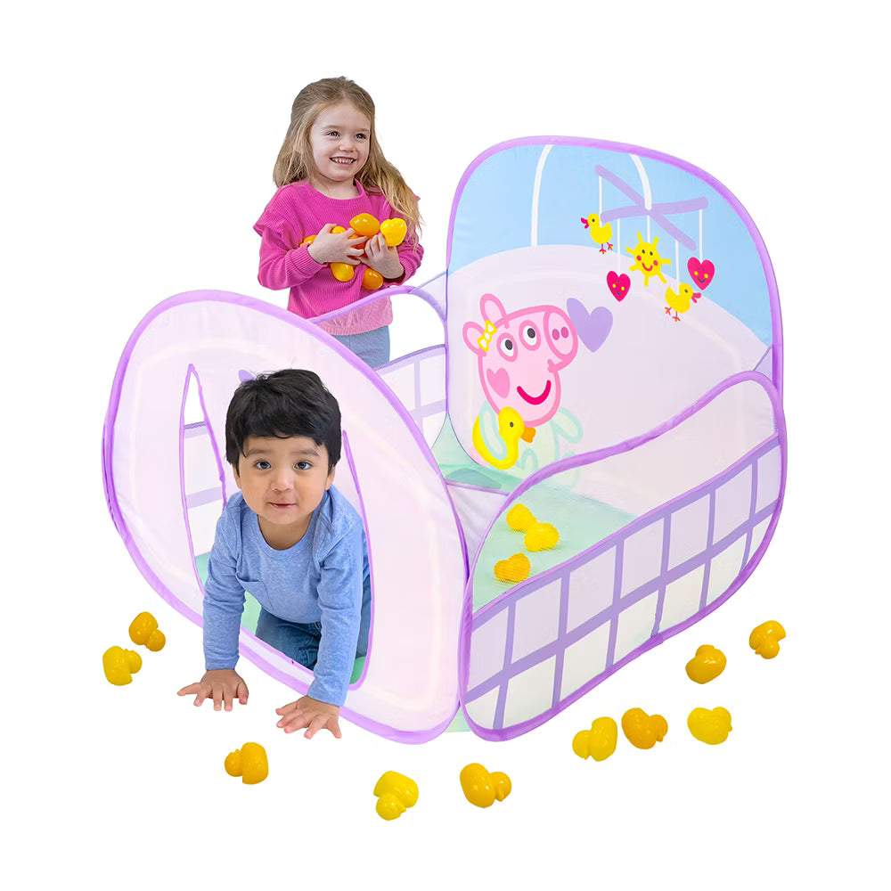 Peppa Pig Ball Pit Crib – Piscina de Pelotas Pop-Up con 20 Pelotas de Patito