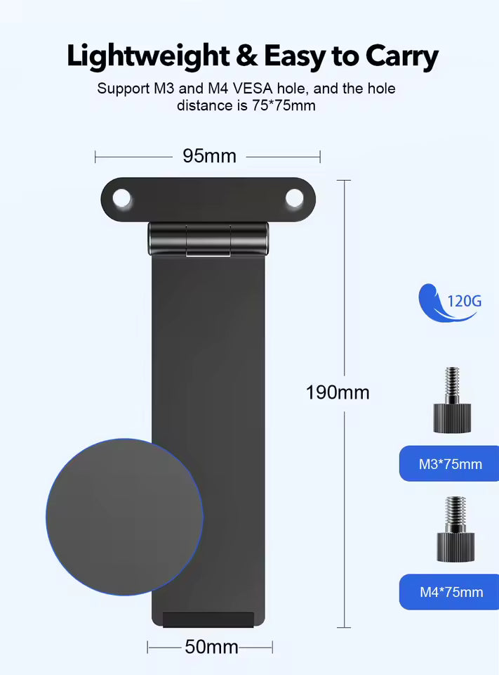UPERFECT-soporte VESA de Monitor portátil con tornillo de mano