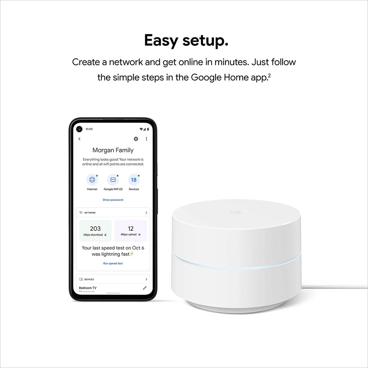 Router WiFi Mesh Google WiFi AC1200 | Cobertura Inteligente para Todo el Hogar