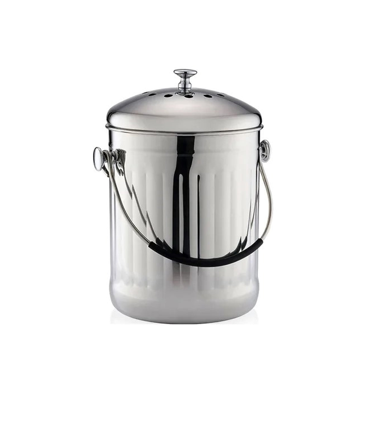 Basurero Con Filtros De Olor De Acero Inoxidable - Norplat Plateado