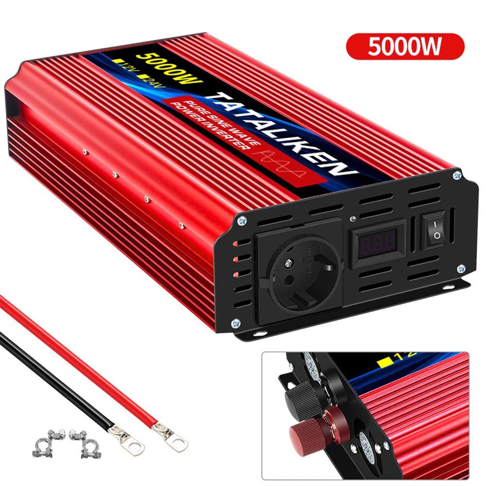 Inversor de Onda Sinusoidal Pura 5000W | 24V CC a 220V CA | TATALIKEN