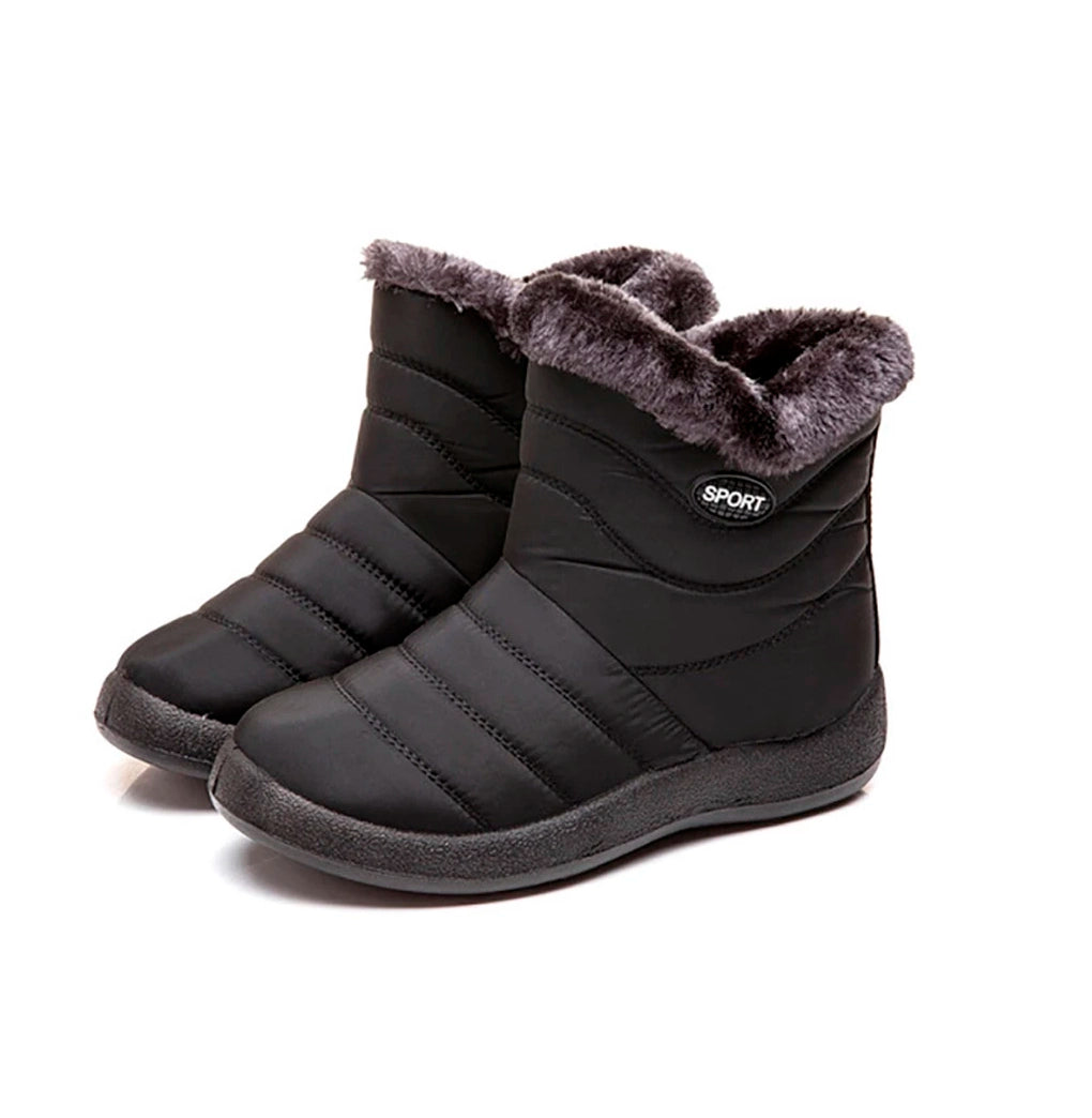 Botas de Nieve Planas Impermeables con Interior de Felpa