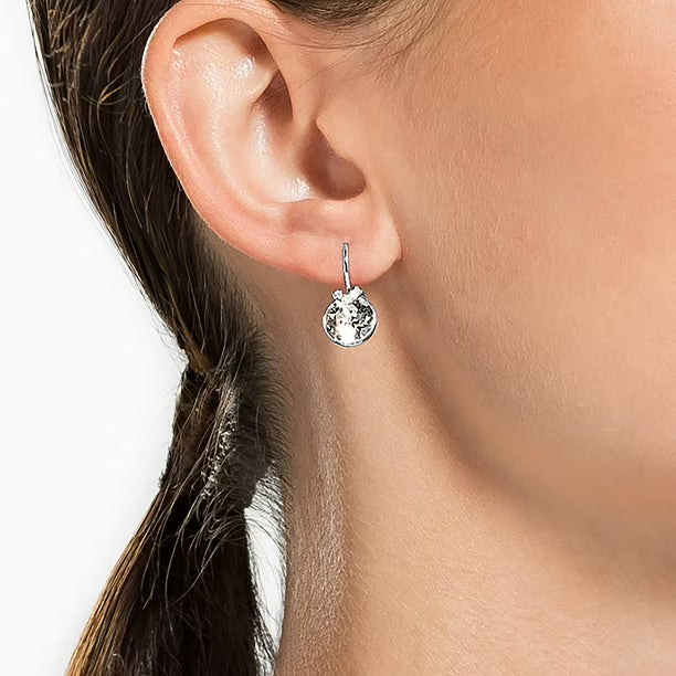 Pendientes Aros Swarovski Bella Drop con cristales blancos rodiados