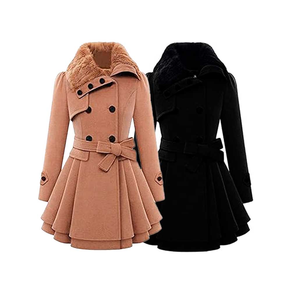 Abrigo Trinchera con doble botonadura para Mujer