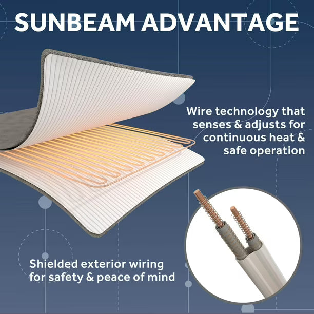 Colchón Sunbeam, manta eléctrica con conexión Wi-Fi, tamaño queen
