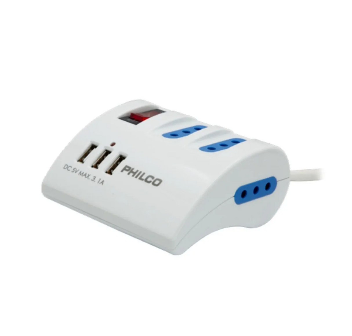 Alargador De Escritorio Con Switch Sobrevoltaje + 3 USB