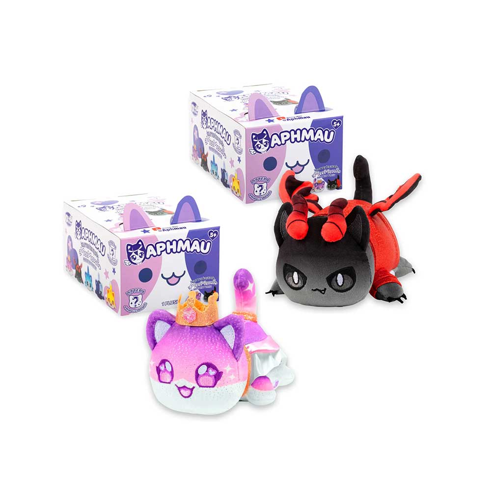 Peluche misterioso Aphmau Glitter Edition MeeMeows de 15 cm