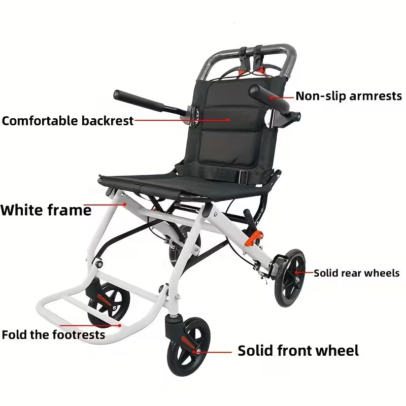 Silla de Ruedas de Traslado Liviana Portable