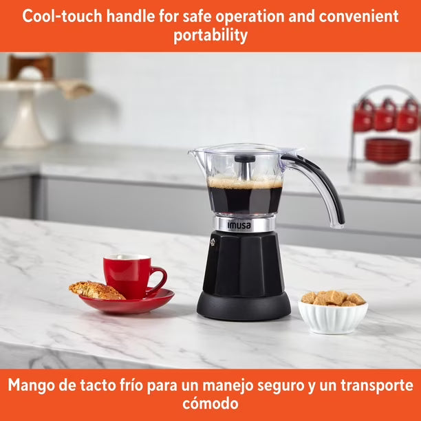 Cafetera Eléctrica IMUSA Espresso 3 o 6 Tazas Negra | Usada Certificada