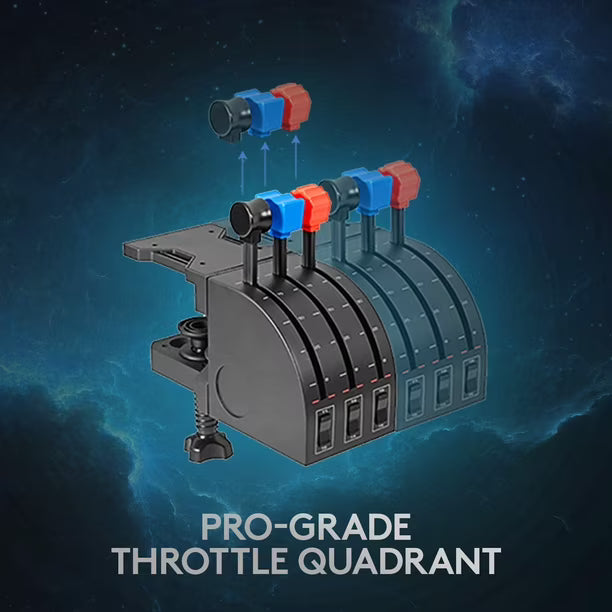 Sistema Flight Yoke Logitech G PRO con Throttle Quadrant Negro – Control Profesional para Simulación de Vuelo