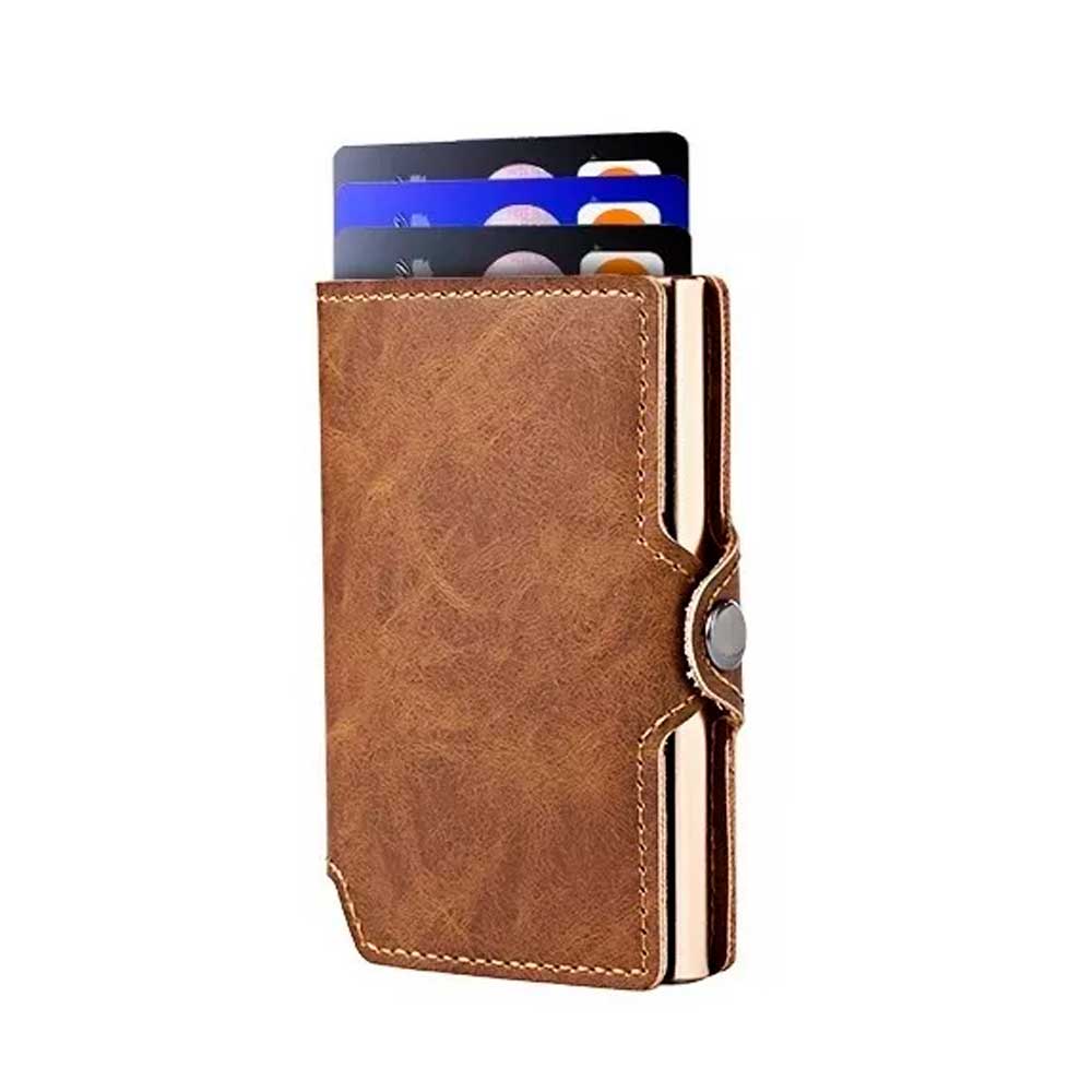 Billetera Tarjetero Cuero Pu Minimalista Hombre Mujer Rfid