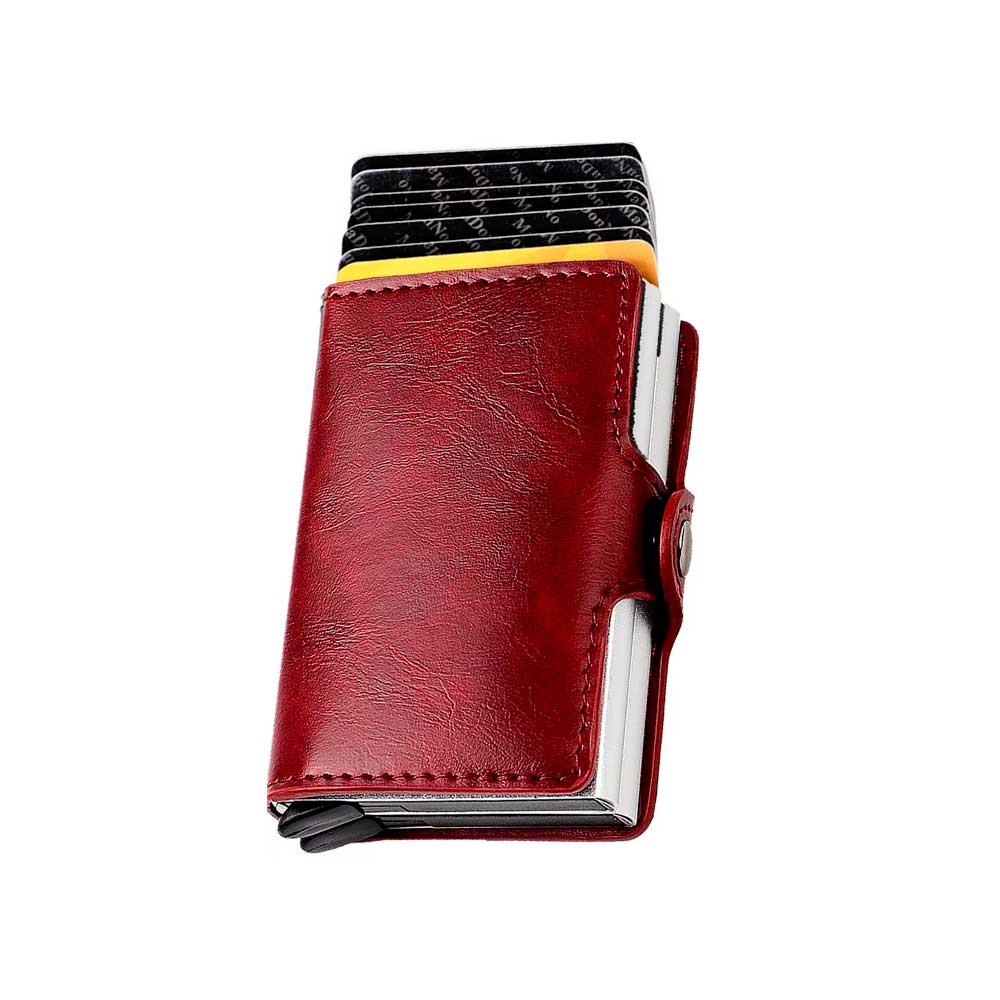 Billetera Tarjetero Cuero Pu Minimalista Hombre Mujer Rfid