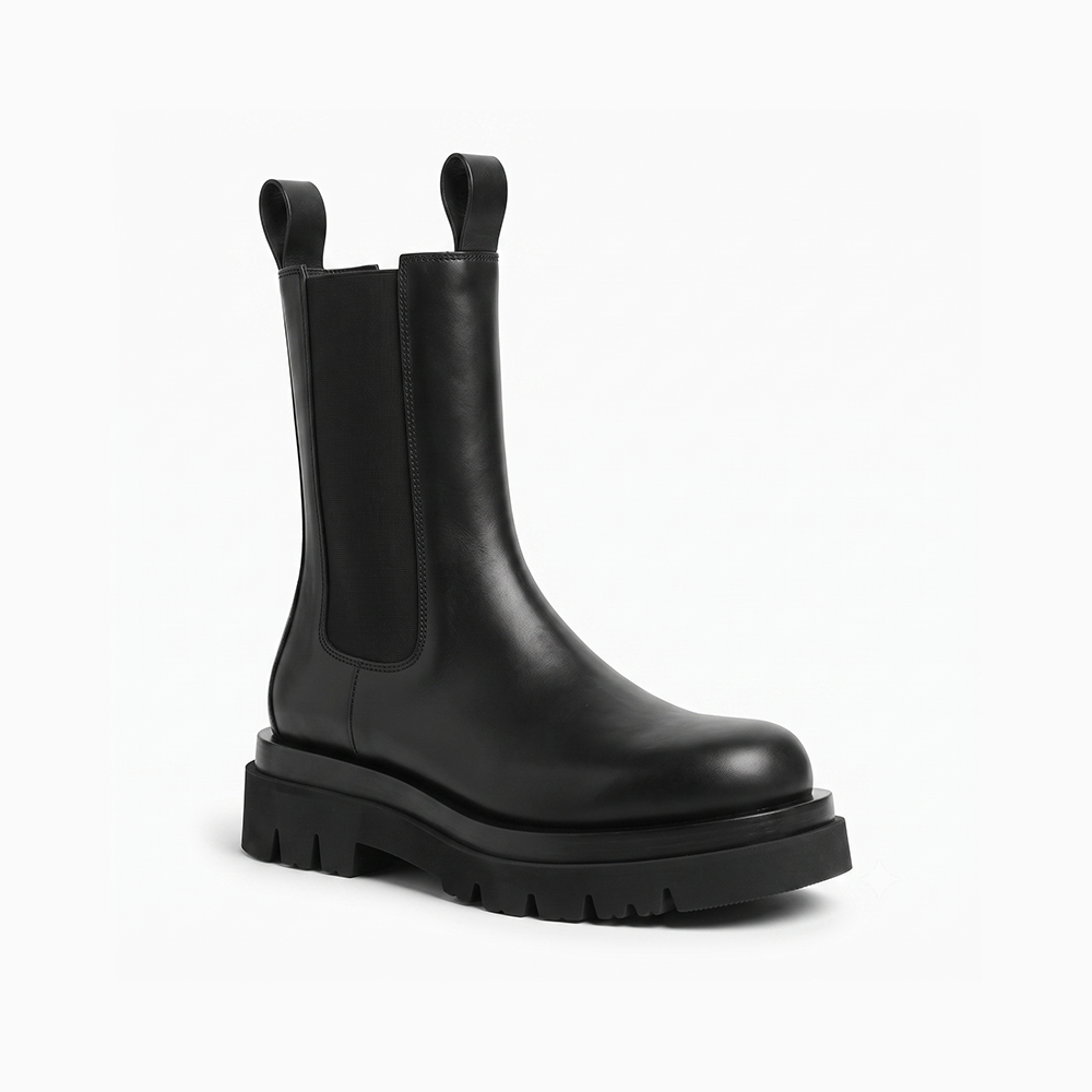 Botas Negras con plataforma | Caña Media | Elegantes y Cómodas para Invierno