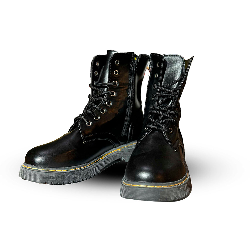 Bototos Ecocuero Suela Negra Unisex con Cierre