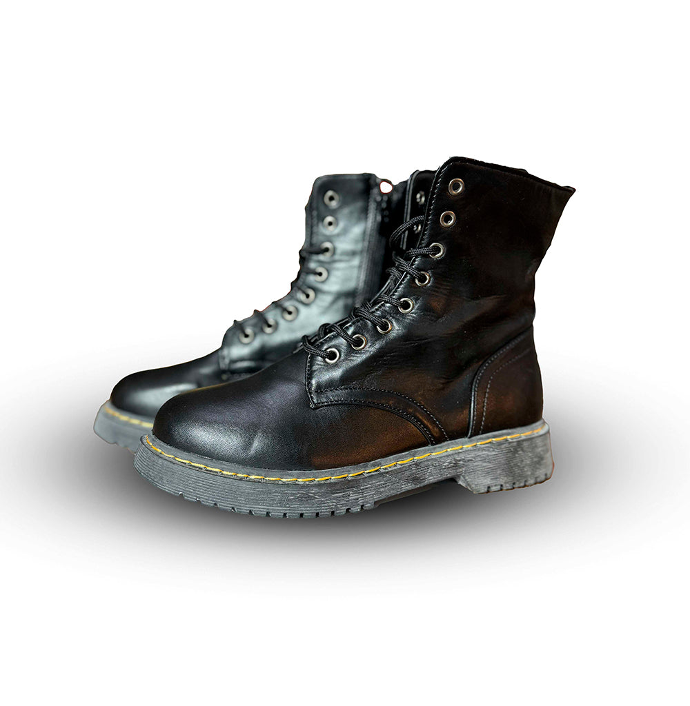 Bototos Ecocuero Suela Negra Unisex con Cierre