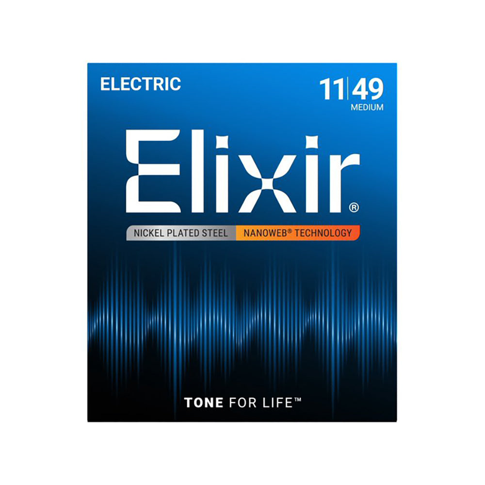 Set de Cuerdas Elixir Guitarra Eléctrica Acero Niquelado Medium 11-49 12102