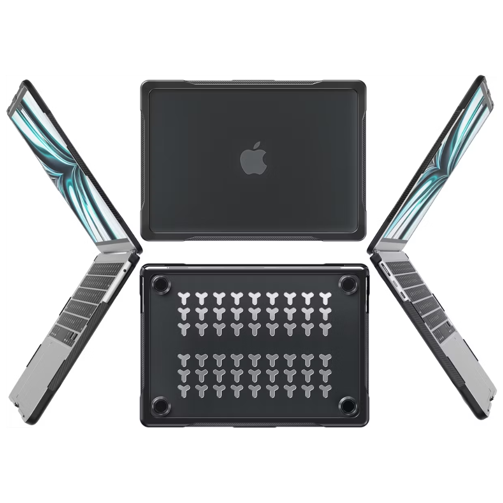 Werleo Funda Rígida MacBook Air 13,6" M2/M3 A2681/A3113 + Protector de Teclado Transparente