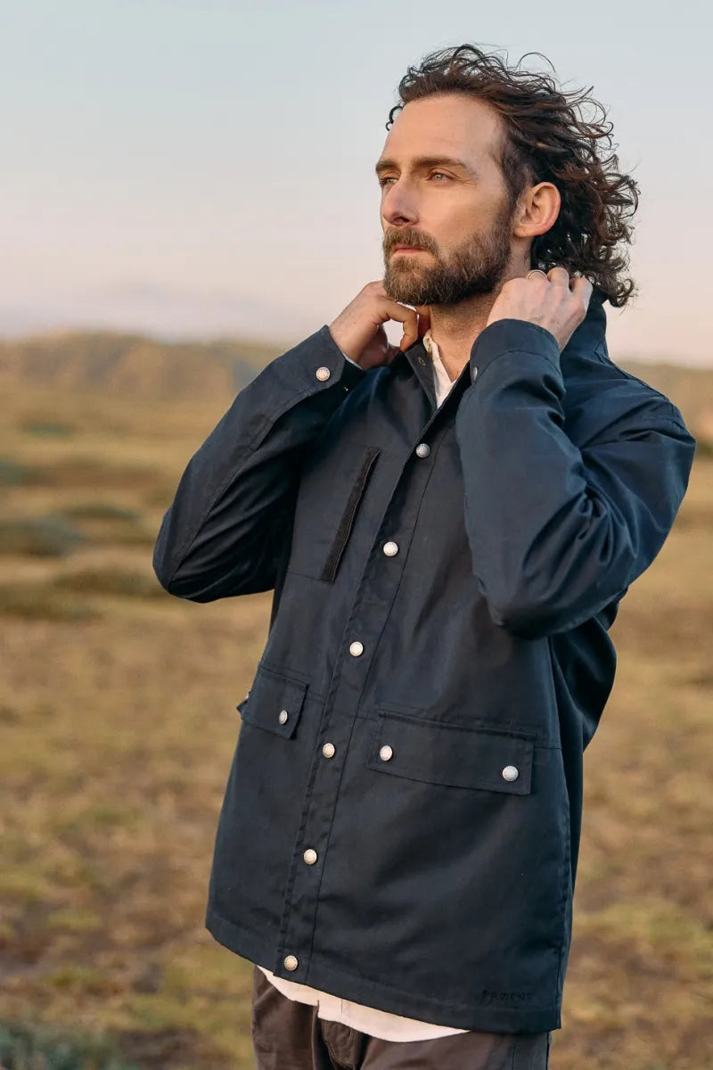 Chaqueta hombre Llanquihue waxed azul