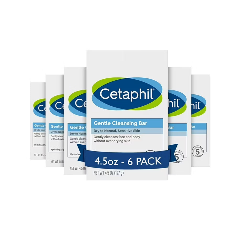 Cetaphil Gentle Cleansing Bar 133 ml Pack 6 – Piel Seca y Sensible