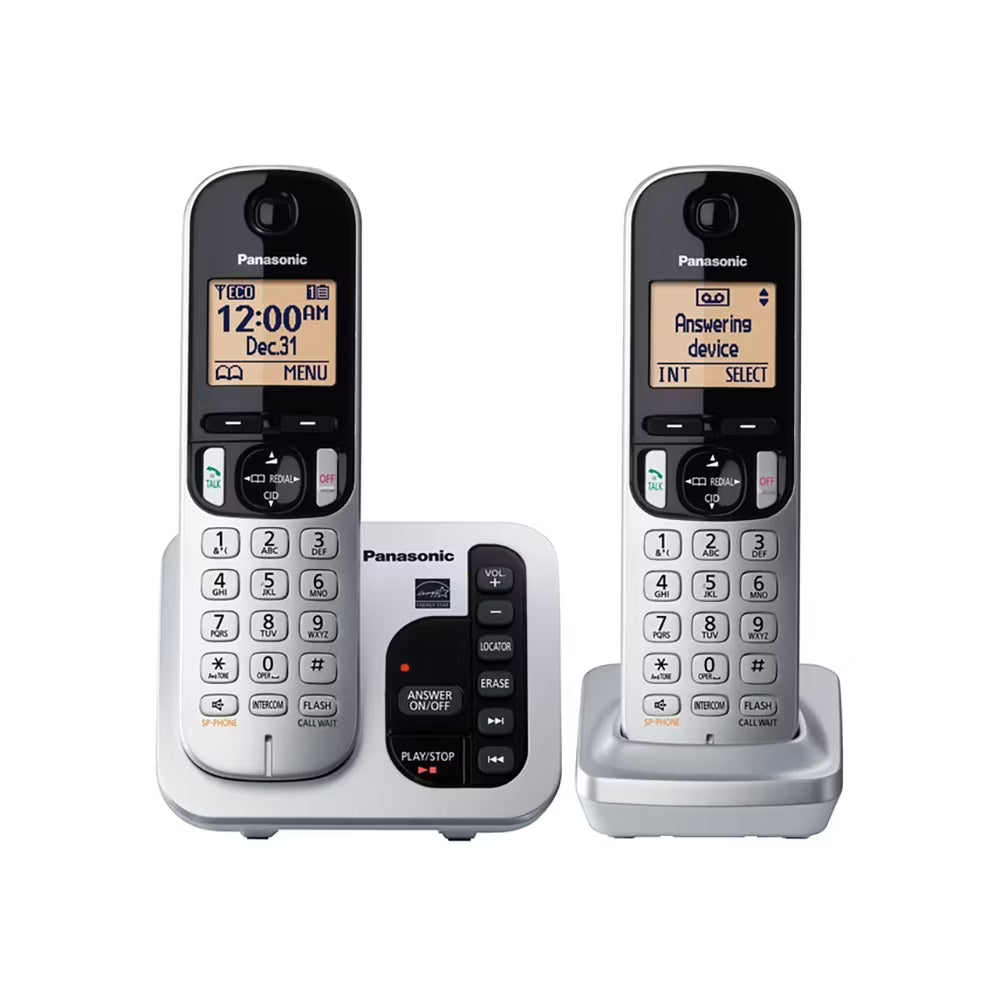 Teléfono Inalámbrico Panasonic KX-TGC222S DECT 6.0 Plateado 110V