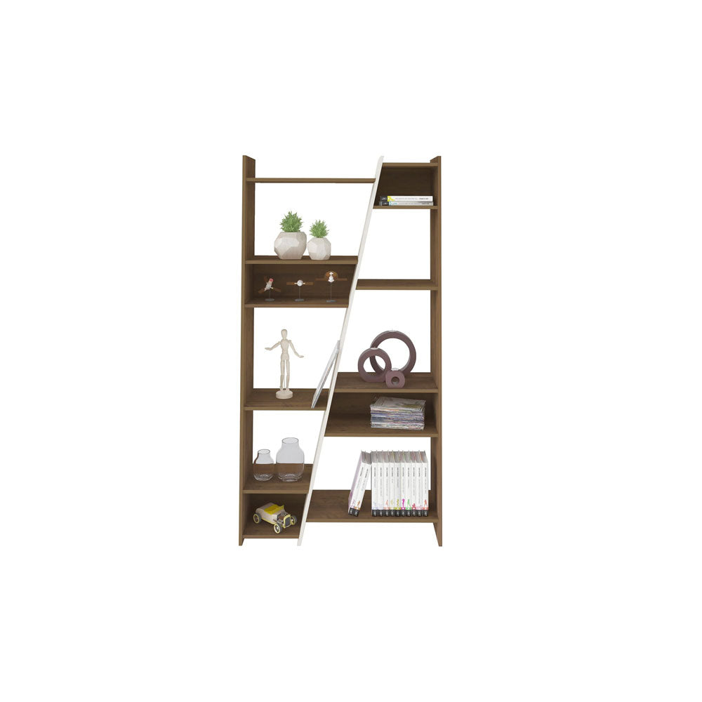 Estante Futuro Madera Café-Blanco
