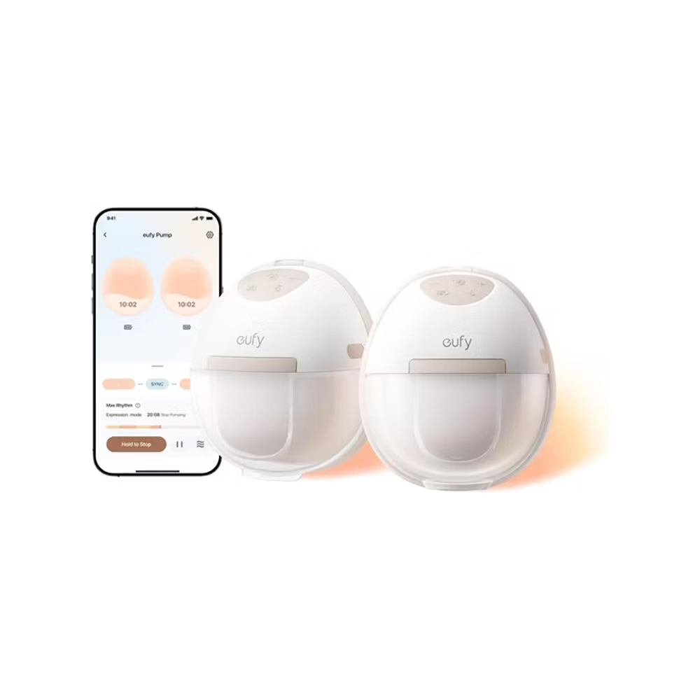Extractor de Leche Portátil Eufy Wearable Breast Pump E20 | Inalámbrico, Manos Libres y con Tecnología HeatFlow™