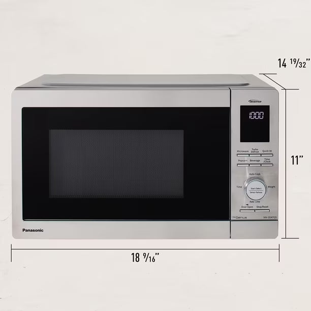 Microondas Panasonic NN-SD47QSDAYH Inversor 0.9 Pies Cúbicos 1000W