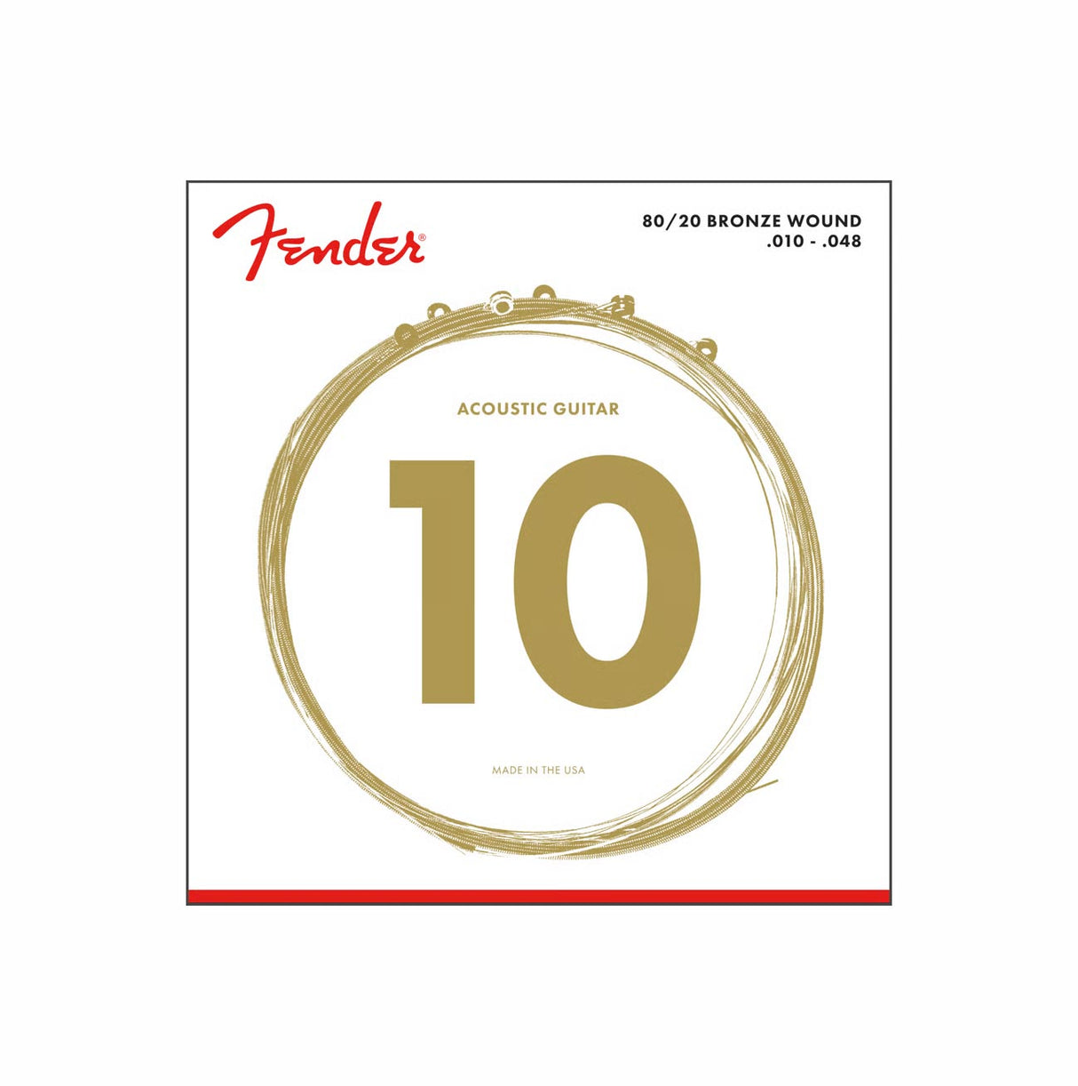 set de cuerdas Fender aleacion 80/20 Bronce