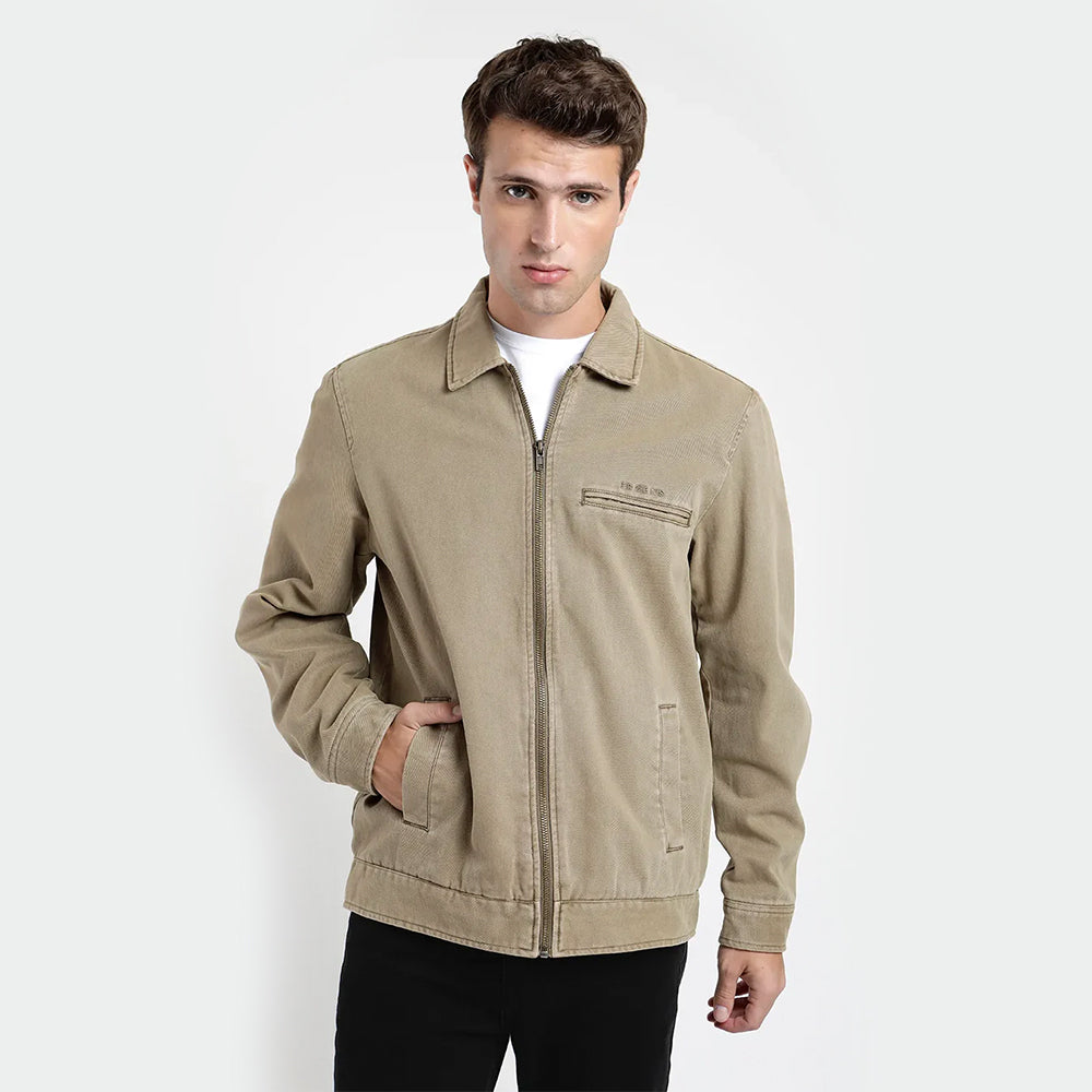 Chaqueta Hombre Huasco Beige Froens | Algodón Orgánico | Estilo Urbano Casual
