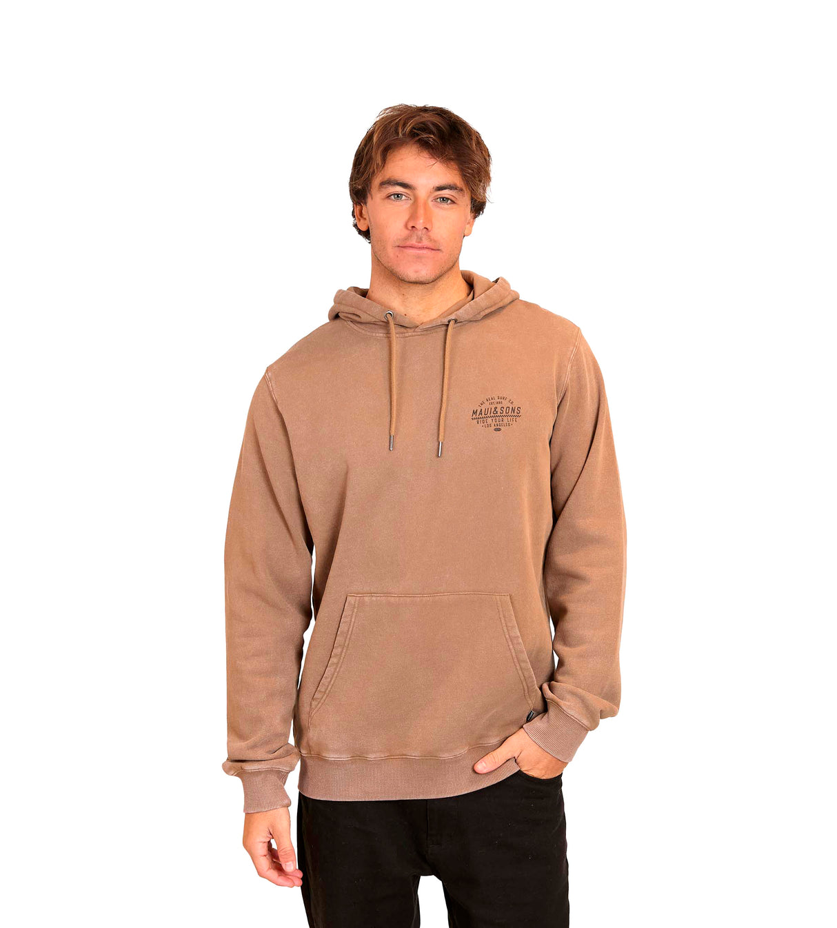 Polerón Canguro Caleb Khaki Hombre Maui And Sons