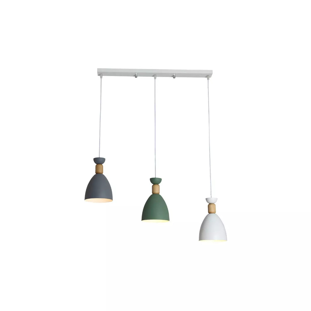 Lámpara techo de colgante nórdica 3 cabezas