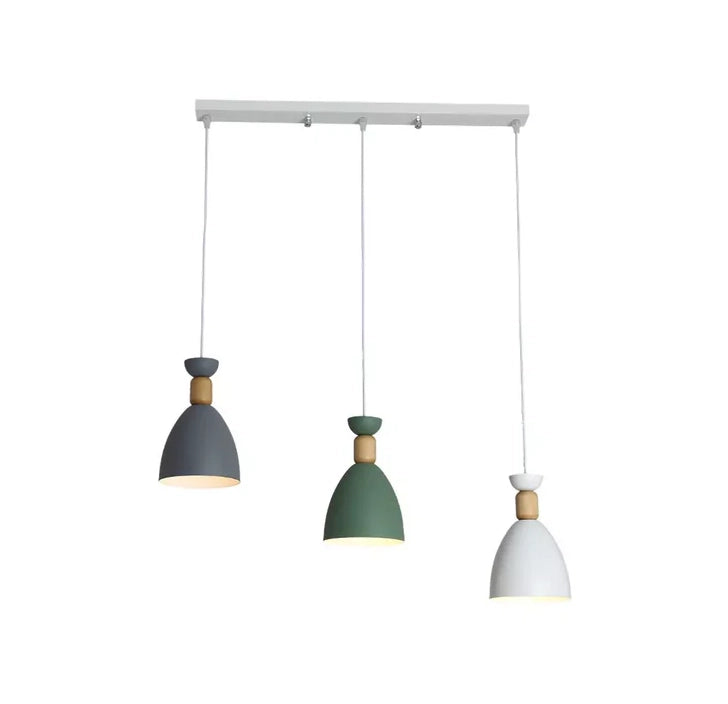 Lámpara techo de colgante nórdica 3 cabezas