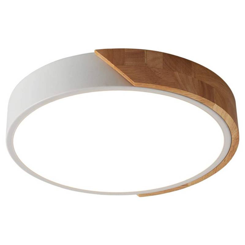 Led lámpara de techo madera 40cm diametro