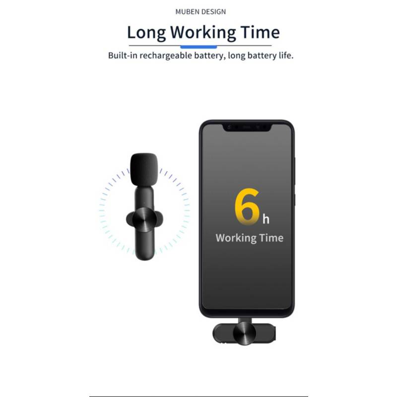 Micrófono Inalámbrico Lavalier para smartphone tipo C