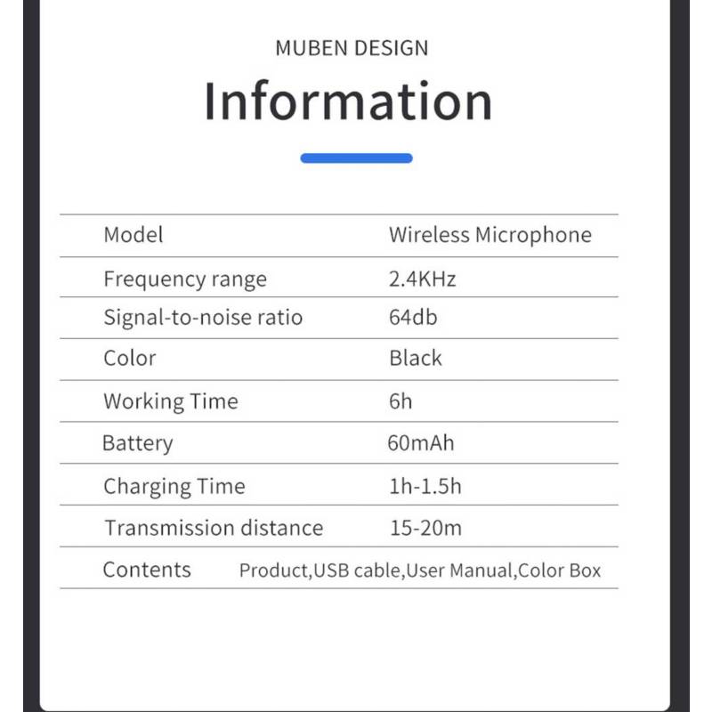 Micrófono Inalámbrico Lavalier para smartphone tipo C