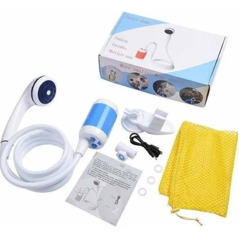 Cabezal de ducha portatil exterior camping recargable de ducha suave y estable