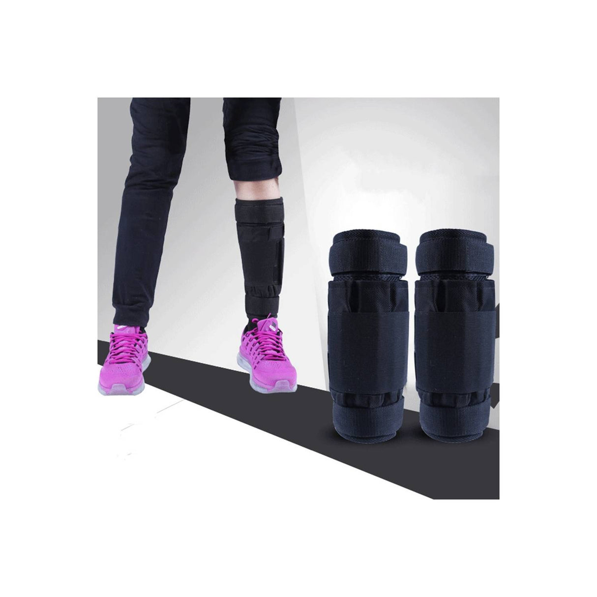 Pesado 1-5kg correas de la pierna de cuero vacía (par)