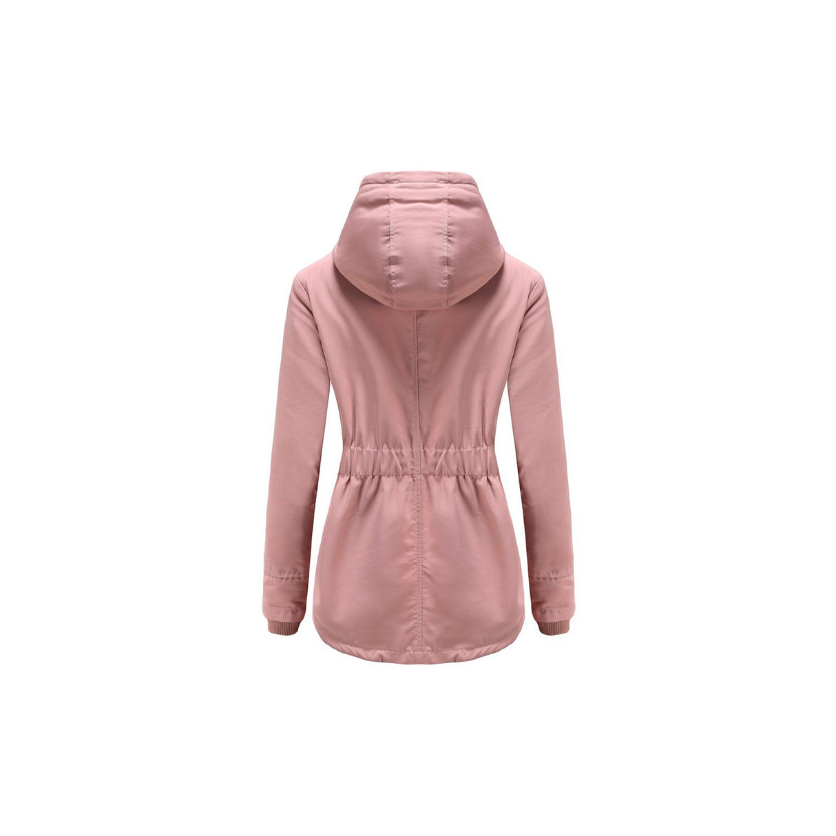 Abrigo con capucha de lana Artificial para mujer