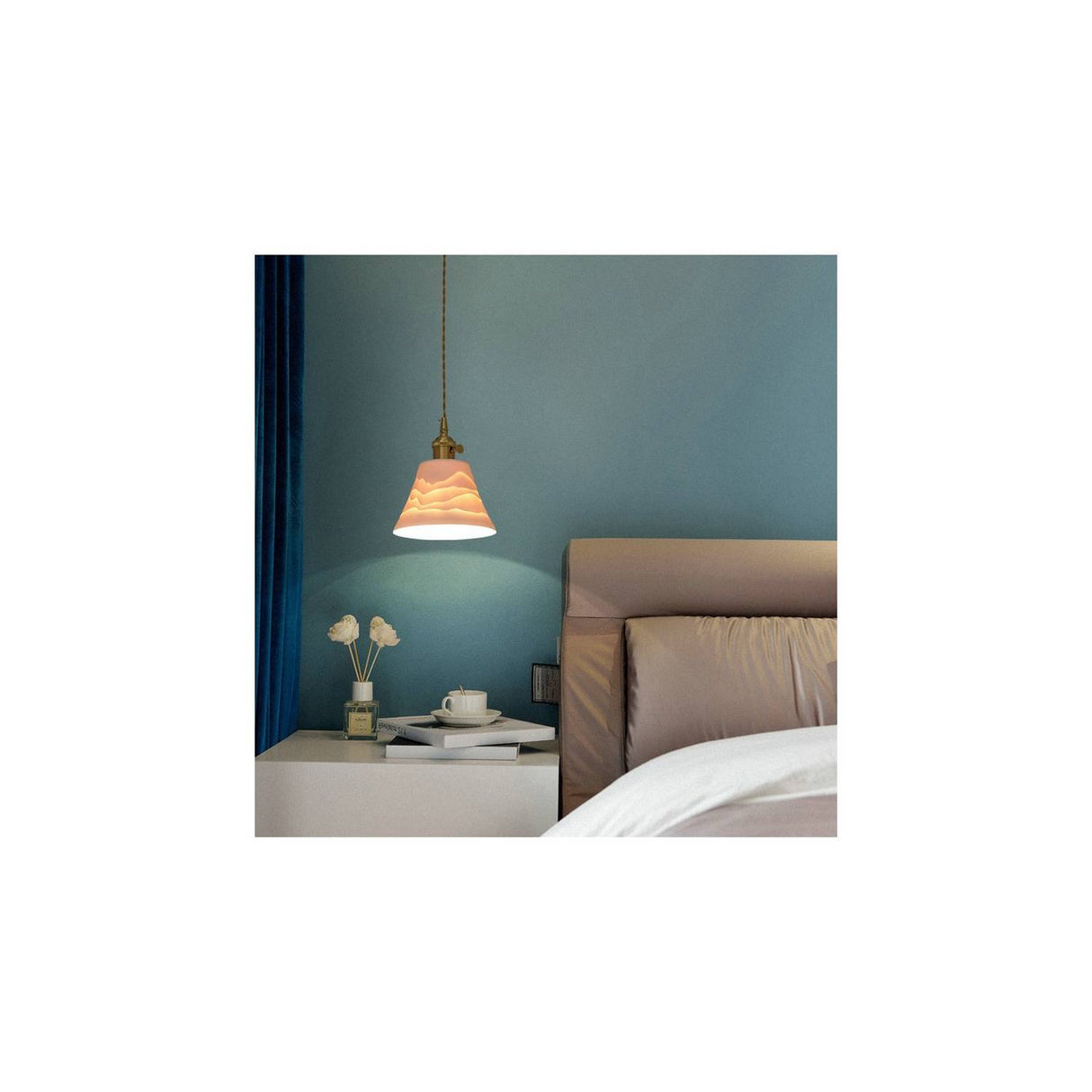 Textura cerámica comedor sala de estar lámpara de araña