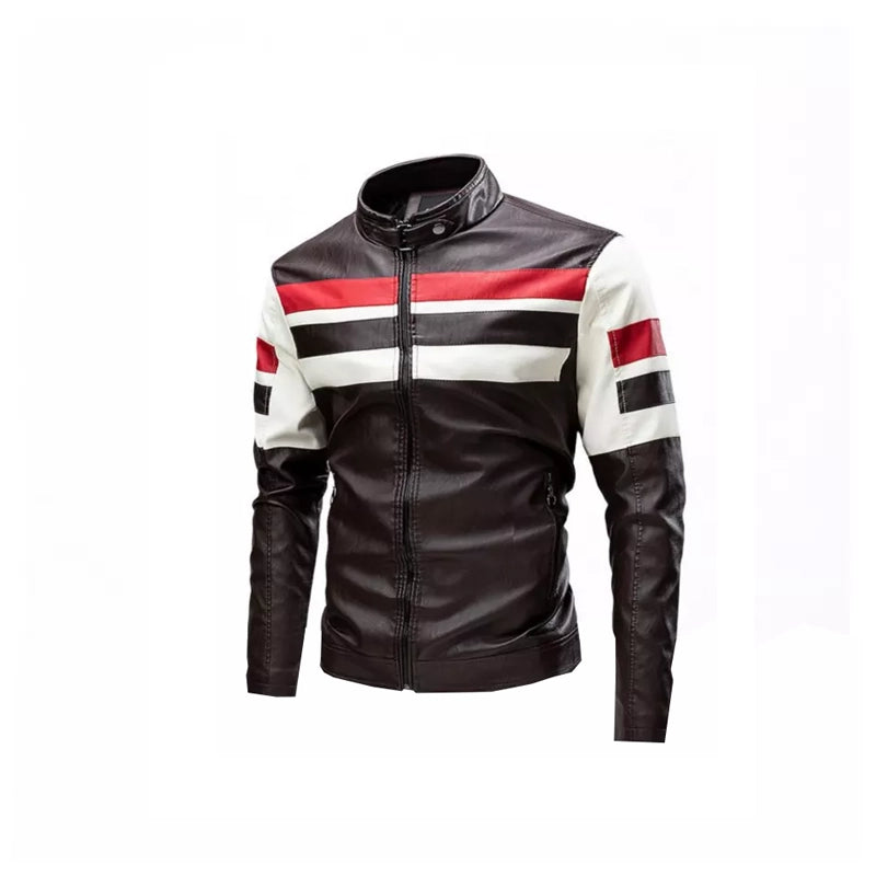 Chaqueta de ecocuero PU para Hombre NEGRO