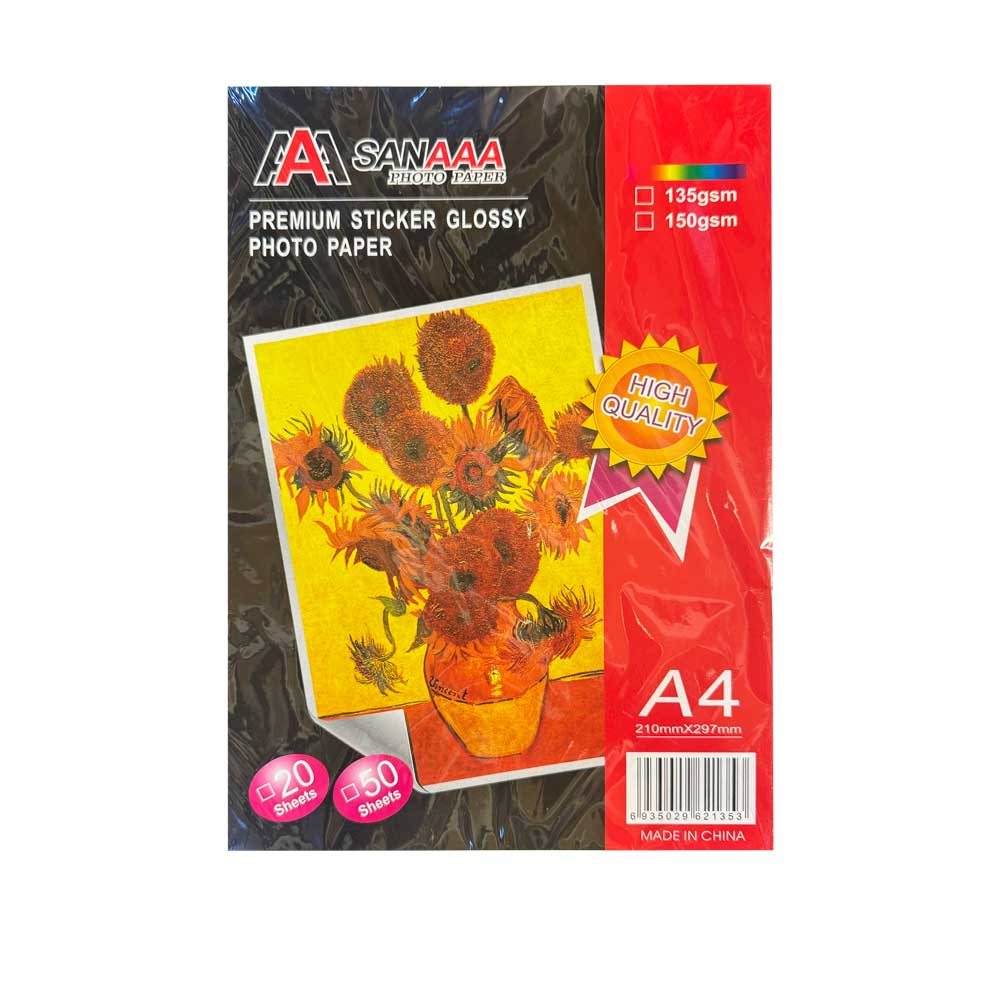 Papel Fotografico Adhesivo A4 135g Glossy