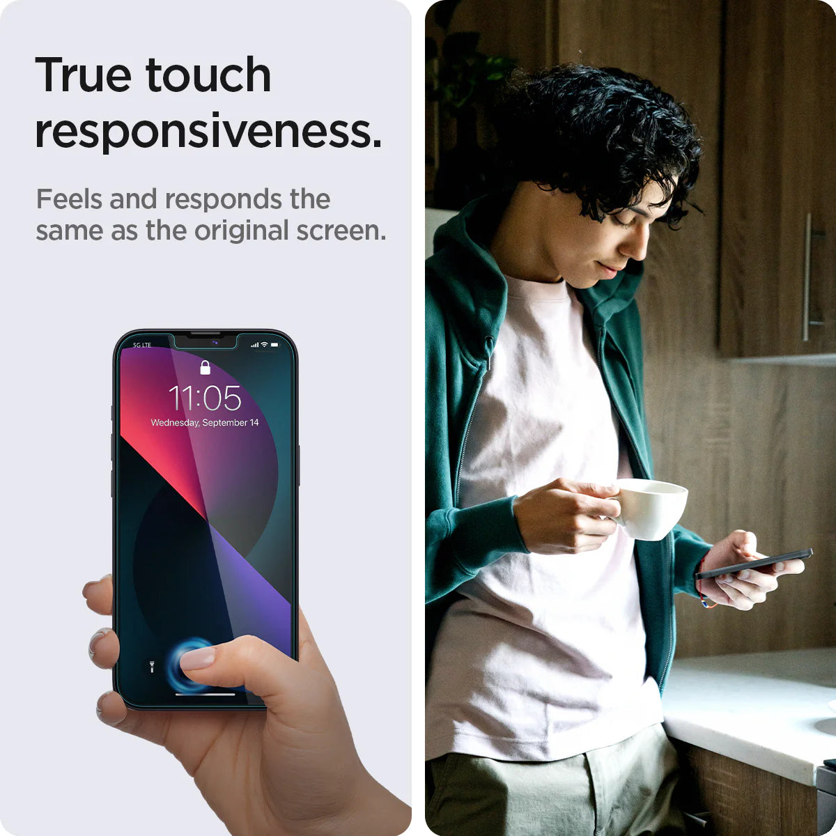 Protector Pantalla Privacidad iPhone 13 Max Spigen X2