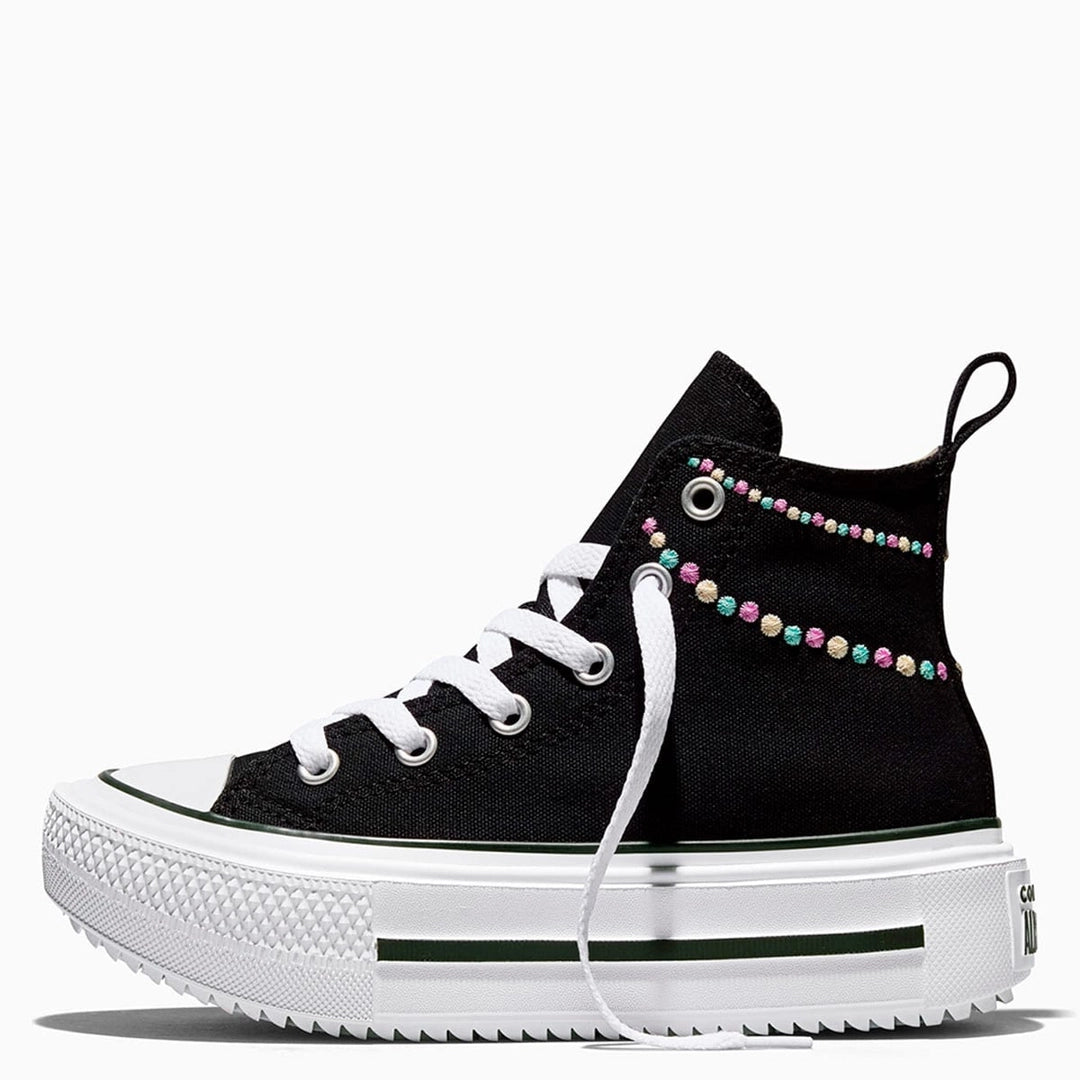 Zapatillas Niña Converse Urbanas Negro Chuck Taylor All Star Double Stack Platform Polka Dots