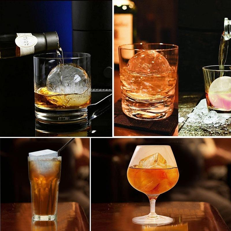 Molde De Silicona Para 6 Cubos De Hielo Redondo Y Cuadrado