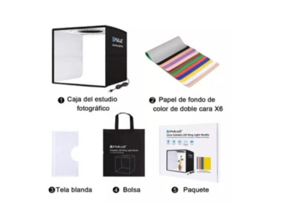 Mini estudio fotografico 25x25cm caja luz