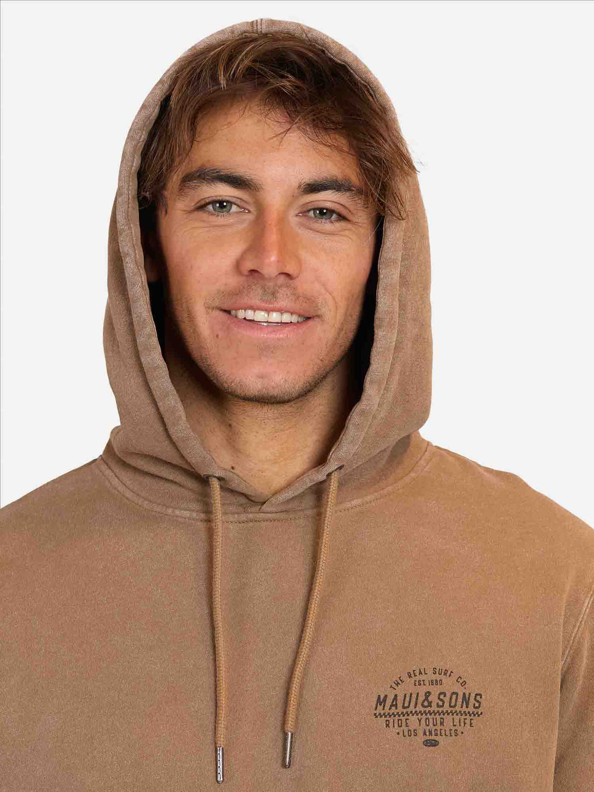 Polerón Canguro Caleb Khaki Hombre Maui And Sons