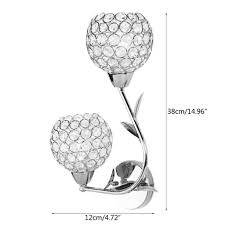 Aplique de pared led con cabezal doble de cristal